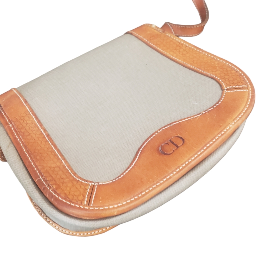 Dior Tan and Cream Shoulder Bag - Picture 3 of 12
